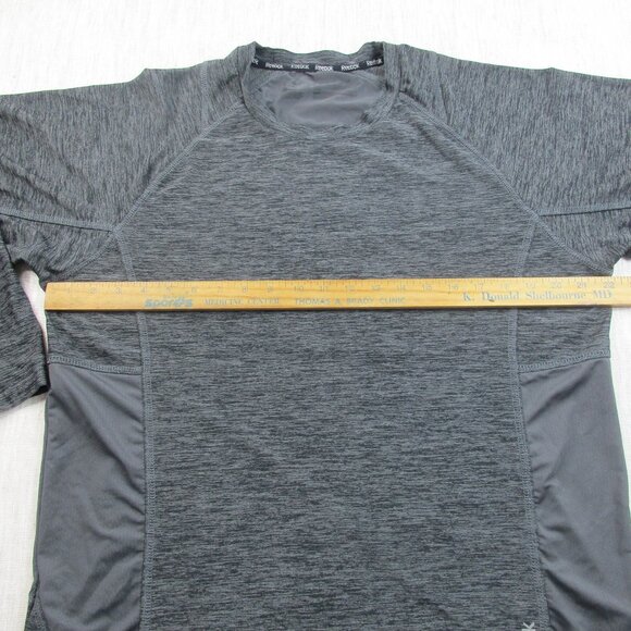 Reebok Active Shirt‎ Mens XL Gray Space Dye Stretch Long Sleeve Slim Performance - Picture 9 of 10